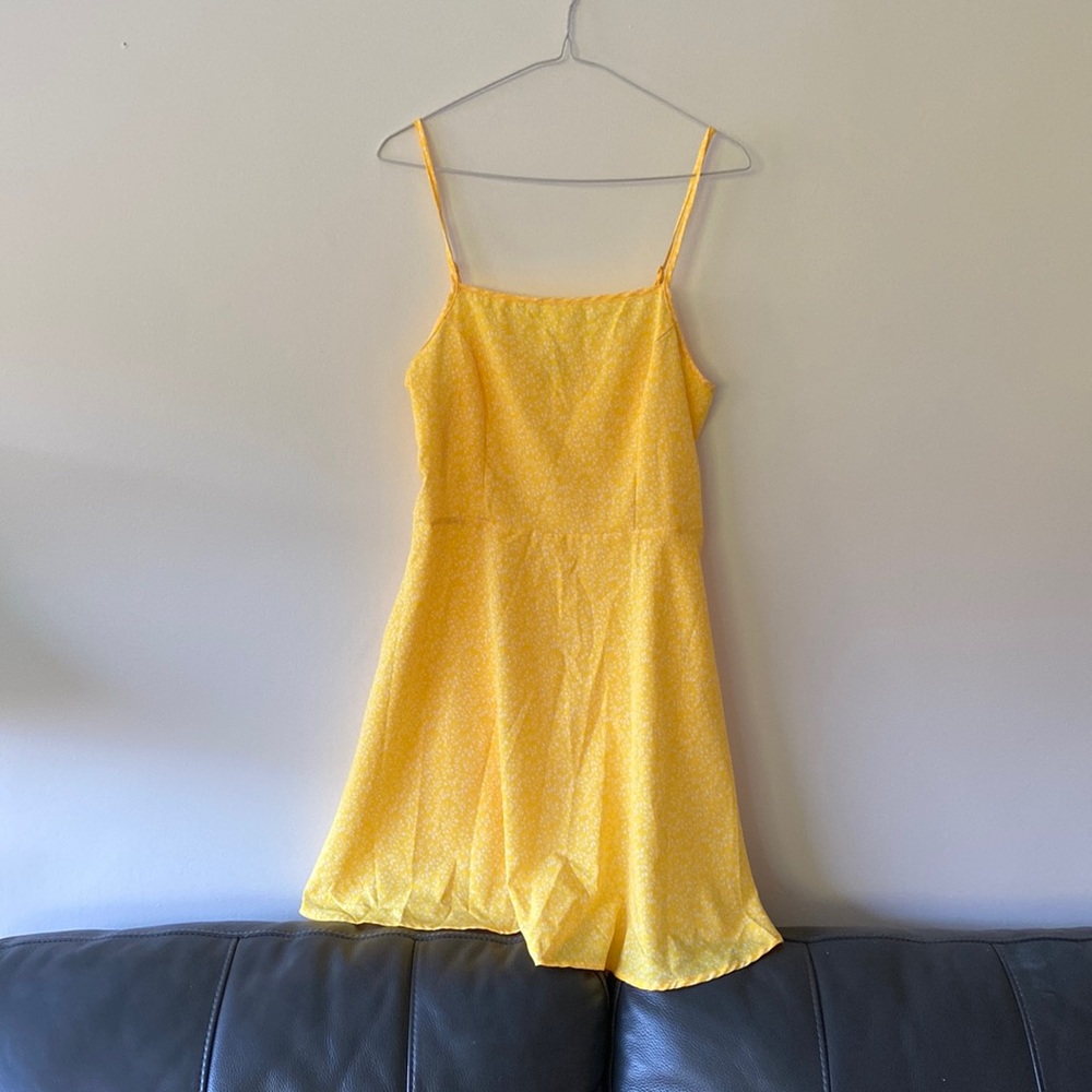 Yellow fit and flare spaghetti strap Dress ✨ 2 for $30✨